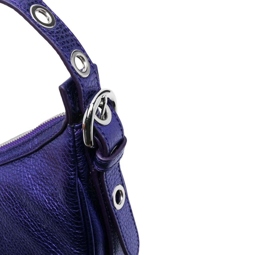 By Far Gib Series Solid Color Minimalist Zipper Closure Adjustable Shoulder Strap Leather Tote Shoulder Bag Women bags Purple 22FWGIBSUVMEGMED