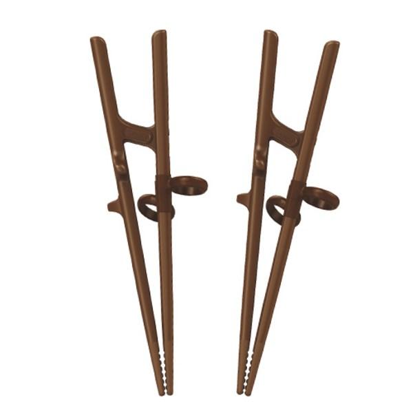 Edison Adult Chopsticks Left Hand, Brown, 2 Pieces, Korean Popular Tableware