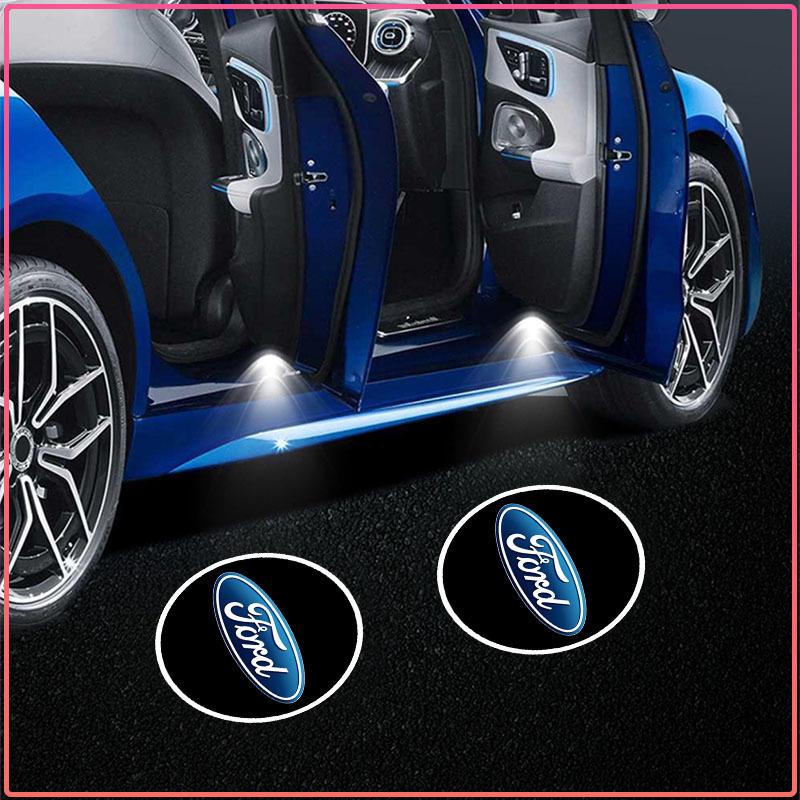 2x Wireless LED Car Door Logo Lights Ghost Shadow Projector Welcome Step Lamp For Ford Focus MK3 Ranger Fiesta S-Max Mondeo MK4 Kuga