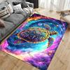 Cosmic Colorful Turtle Swimming Universe Carpet Yoga Living Room Room Decor Children's Crawling Mat Doormat Area Rug Games