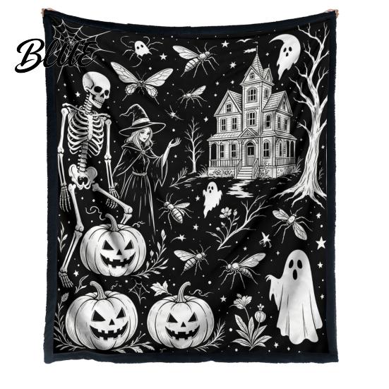 DIY Coloring Projects for Teens Halloween Blanket Throw Blanket with Ghost Patterns Color Your Artistic Bedroom Decor Accessories Own Washable Cozy