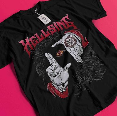 Maglietta Hellsing Maglietta Alucard Maglietta Seras Victoria Maglietta Vampiro Anime Dracula BB239