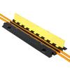 Cable Protector Ramp, 9,979 Kg/axle Capacity, 2 Channel Heavy Duty TPU Cord Hose Wire Cover, 31 X 28 Mm Channel, Traffic Speed Bump with Flip-Open Top