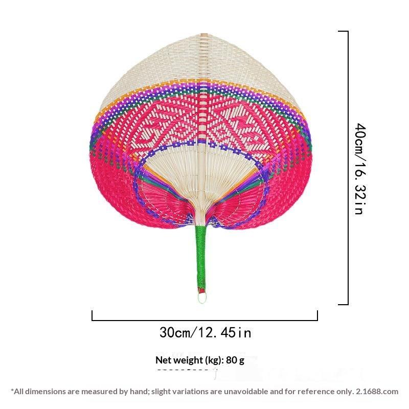 Bamboo Dandelion Hand Crank Fan Handcraft Fan Exquisite Pure Straw Creative Household Summer Portable Hand Crank Fan