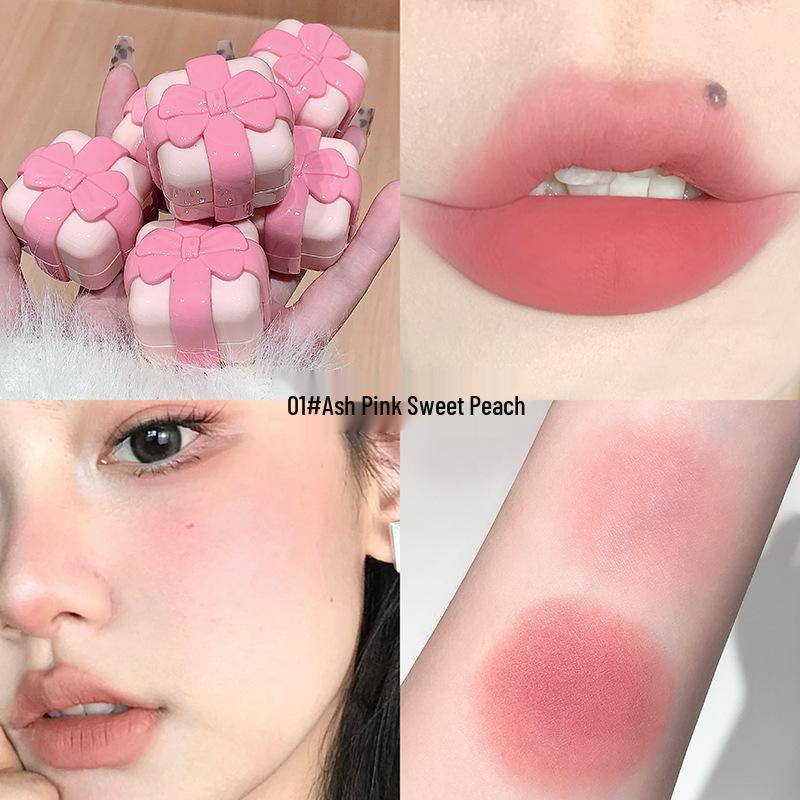 Gegebear Velvet Mist Lip and Cheek Cream: Korean Matte Multi-use Gloss for Students 5.5g