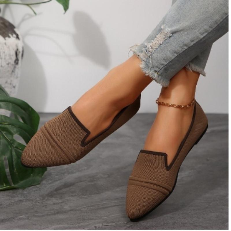 Fashion Women Sneakers Loafers Shoes Ballet Flats Pointed Toe Barefoot Slip-on Casual Low Heel Luxury Brand Women Shoes Zapatos Mujer
