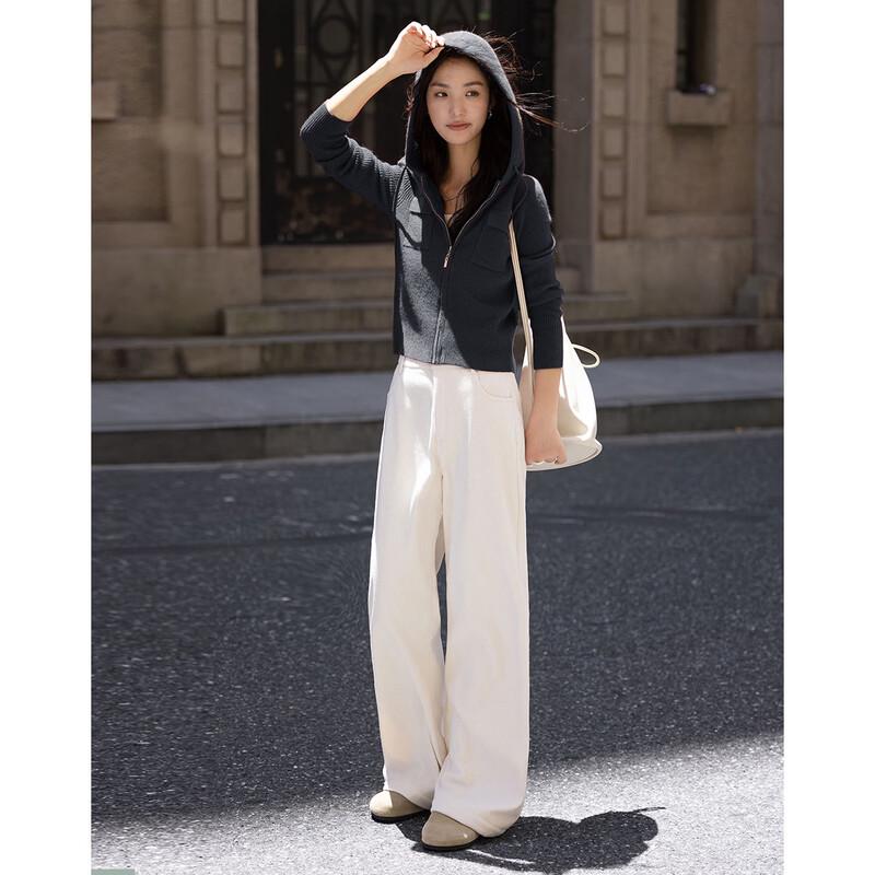 Demana Women s Hooded Zipper Knit Cardigan S