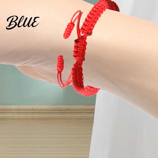 Gender-neutral Bracelet Unisex Hand Rope Adjustable Handmade Braided Solid Color