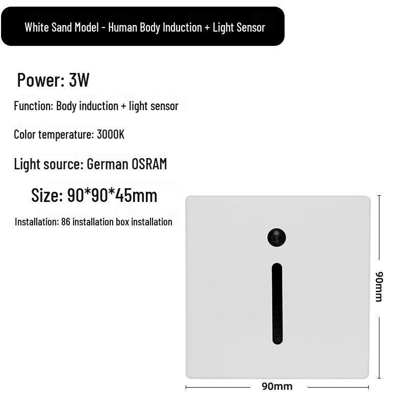 Type 86 Motion Sensor Stair Light for Home & Hotel Corridors