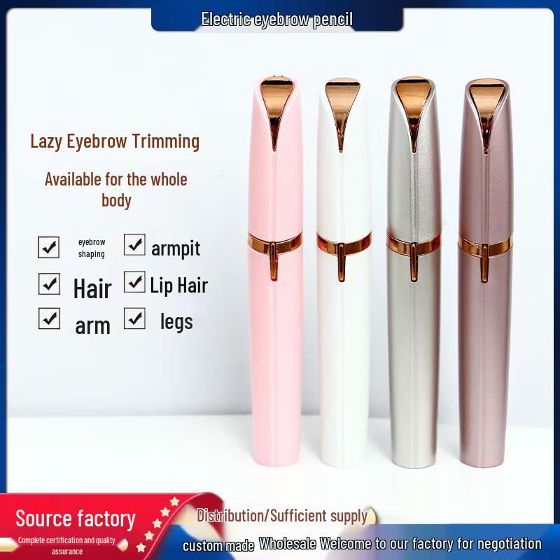 Women's Automatic Electric Eyebrow Trimmer and Pencil Razor for Hair Removal