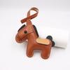 Cartoon Pu Leather Brown Pony Charms Keychain Pendant Women Keyring Cute Animal Bag Hanging Ornament Accessories Decoration Gift