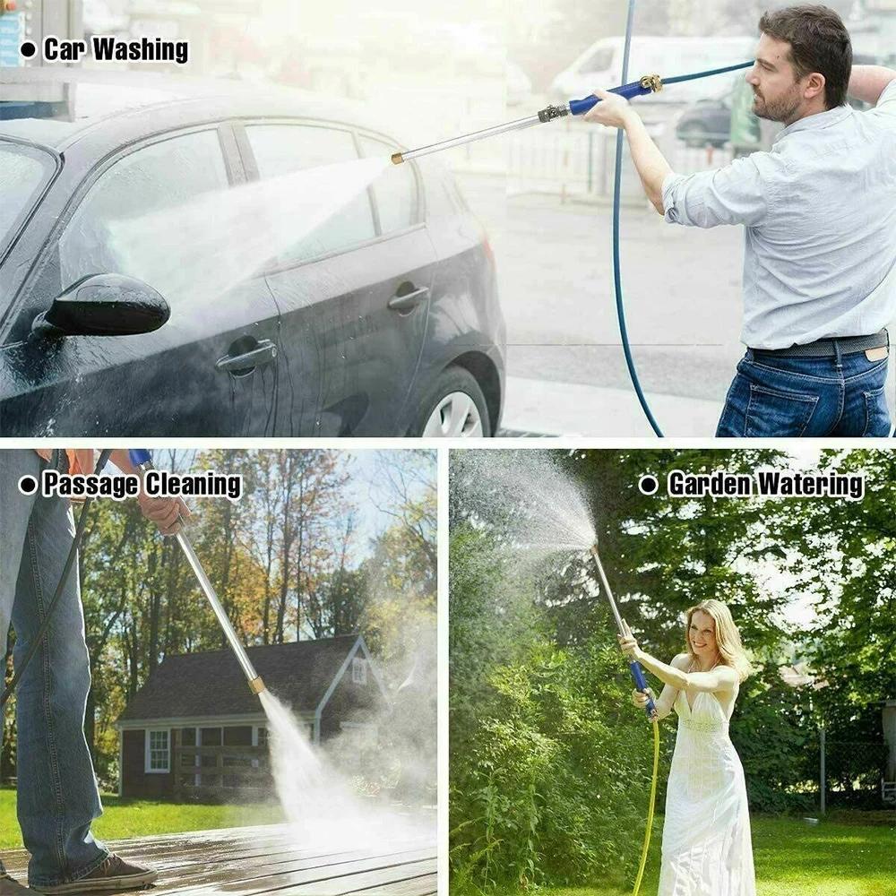 High Pressure Car Wash Water Gun Portable All Copper Nozzle Car Home Dual Use Powerful Cleaning Water Spray Gun Washing Tool Accessory