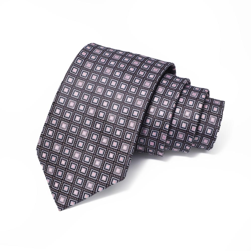 Corbata de Jacquard Rayada para Hombre, Atada a Mano, Poliéster, 8cm, Accesorio Formal de Negocios de Alta Gama
