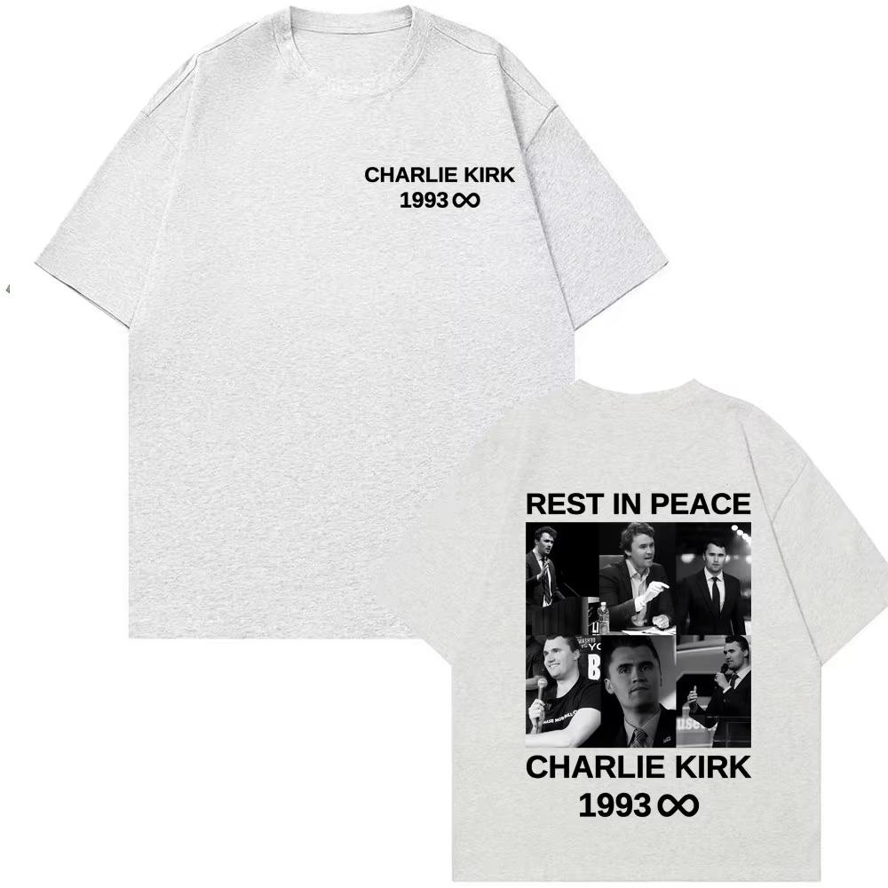 Rest in Peace Charlie Kirk Graphic Tshirts Men Women Retro Fashion Casual ONeck Tshirt Comfort Classic Hip Hop Street T Shirt