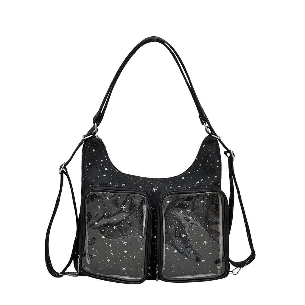 Women's Transparent Shoulder Doll Bag for Daily Commute - Small Crossbody Backpack