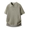 Ice Silk Knitted Short-sleeved Polo Shirt Men's POLO Shirt Lapel T-shirt Breathable Half-sleeve