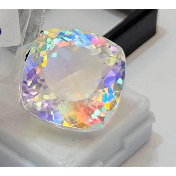 Rainbow Color Mystic Topaz For Multipurpose Natural 40+ Ct Cushion Cut Gemstone