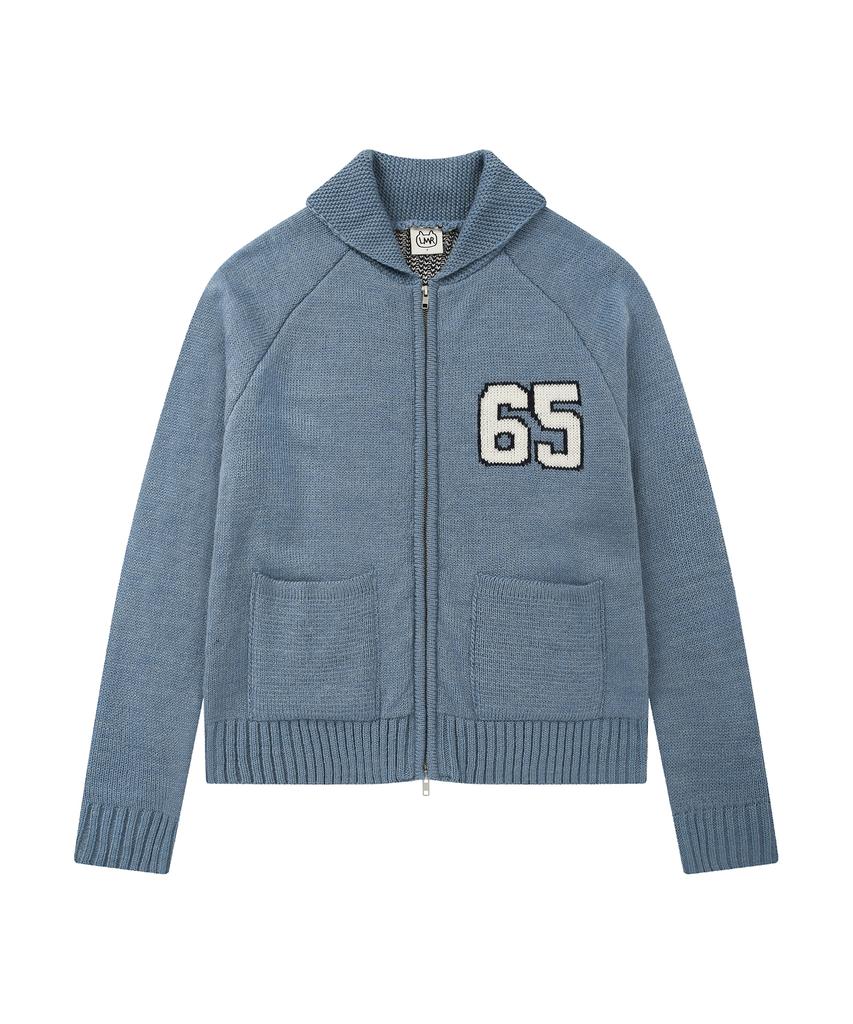 LMR Schanyon'S Wool Cowichan Knit Zip-Up Blue