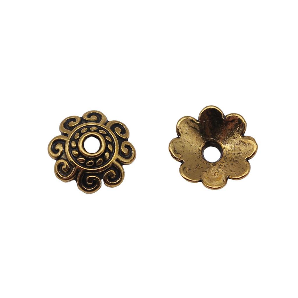Multi Color Swirl Flower Bead Caps Spacer Beads For Jewelry Making Components