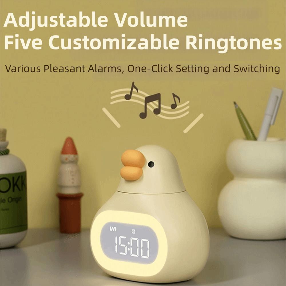 Kreativer großer Gänse-Wecker Touch-Steuerung LED-Anzeige Digitaler Wecker Schlummerfunktion 12/24 Stunden Niedliche Nachttischuhr