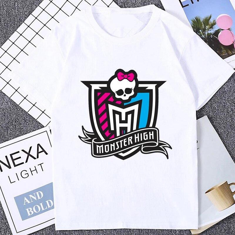 Draculaura Clawdeen Wolf Clawdeen Wolf Koszulka graficzna Zabawna Wyjątkowa Koszulka damska Monster High Casual Fashion Luźne koszulki