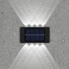 1/2 stk Solar Up Down Lights Utendørs Vanntett, Modern Nordic Sconce Belyser Utenfor Sollyssensor Lampe