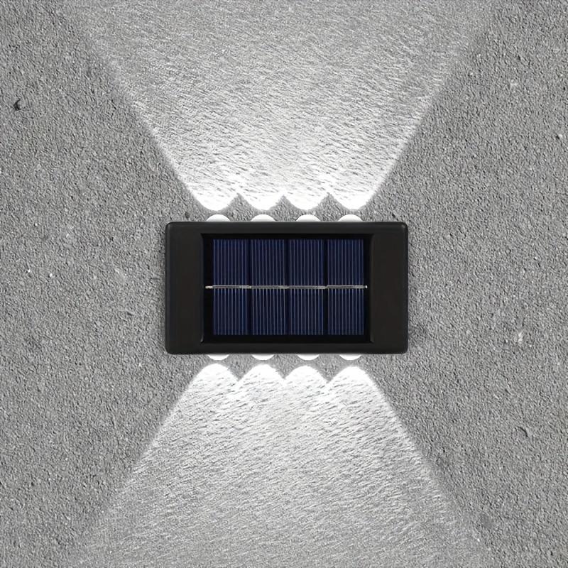 1/2 stk Solar Up Down Lights Utendørs Vanntett, Modern Nordic Sconce Belyser Utenfor Sollyssensor Lampe