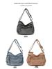 Retro Denim Single Shoulder Crossbody Bag - Large Capacity, Casual & Trendy
