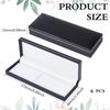 BENECREAT 6 Pcs Black Pen Gift Box, 6.9x2.3x1 Inch PU Leather Penbox, Empty Long Fountain Pen Box for Packaging, Back to School Season, Graduation