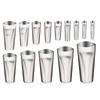 14Pieces Stainless Steel Caulking Nozzle Set Sealant Tip for Various Sizes Cartridges Dispensing Tip Comfortable Grip