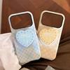 Korean-style magnetic stand case for Apple iPhone 17 Pro Max, suitable for 16 with plaid pattern and bow, 15 matte finish, 14 shockproof