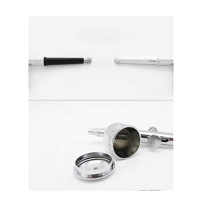 A84X-Airbrush Kit Double Action 0.2Mm Air 0.5Mm Fluid Tips Needles Nozzles And Hose Adapter For Painting Nails Cake Tattoo