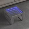 LED Infinity Coffee Table, Gray Sonoma Oak, 50x53x30 Cm