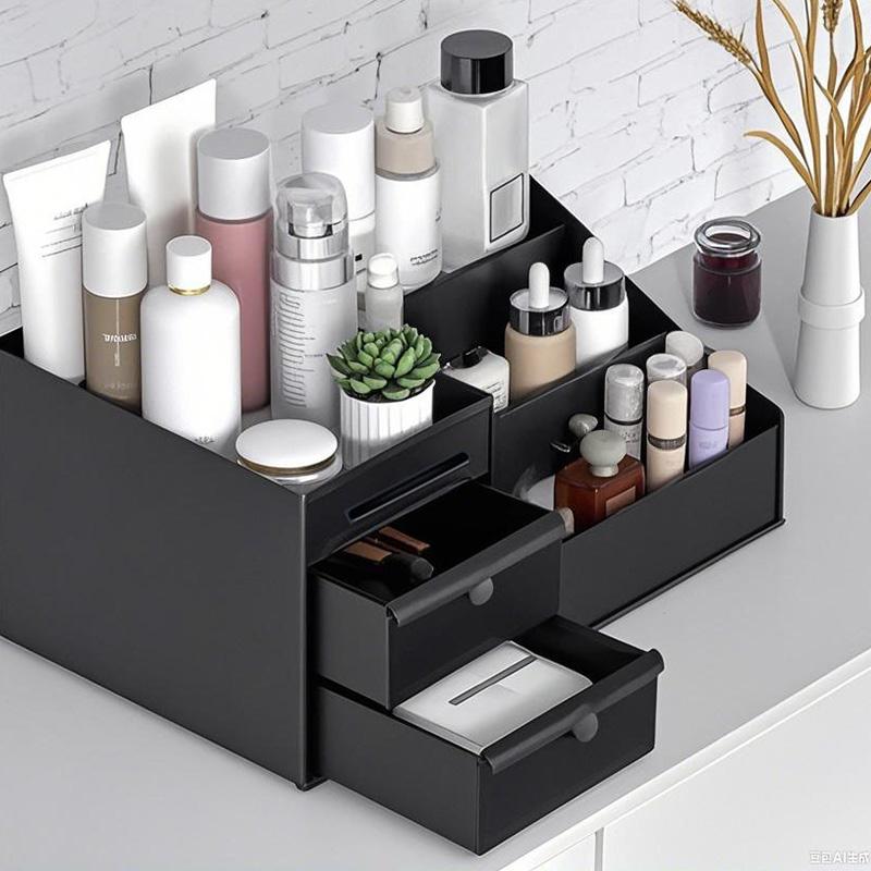 Cosmetics Storage Box for Men Women Perfume Cologne Countertop Organizer Essentials Gifts Valentines Day Gifts Bedroom Storage