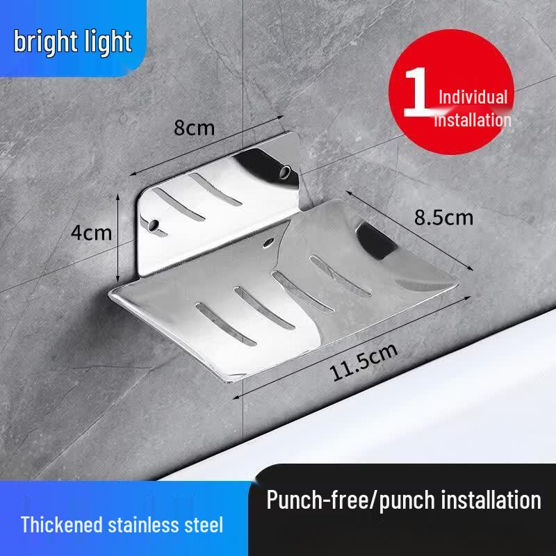 3-Pack 304 Stainless Steel Wall-Mounted Soap Dish