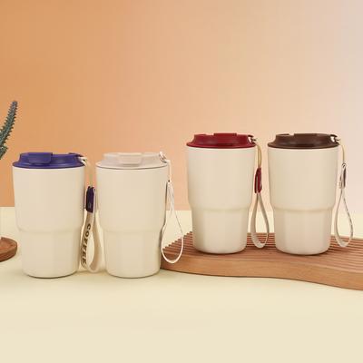 New 316 Stainless Steel Coffee Cup Double-layer Vacuum Carry Rope Thermos Cup Business Souvenir Gift Cup
