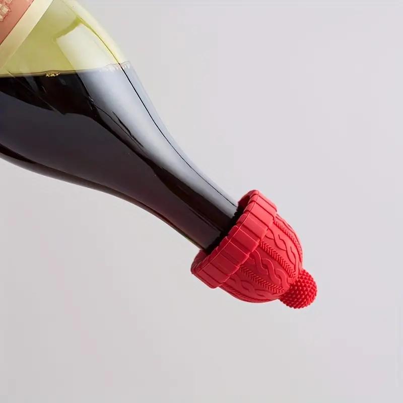 Wine Stopper Christmas Hat Silicone Wine Bottle Sealing Cap Stopper Red Wine Cork Champagne Festive Decor Kitchen Accessories