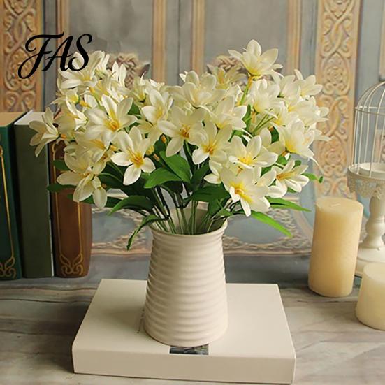 1 Boeket Kunstmatige Fake Mini Lelie Bloem Plant Home Office Wedding Party Decor
