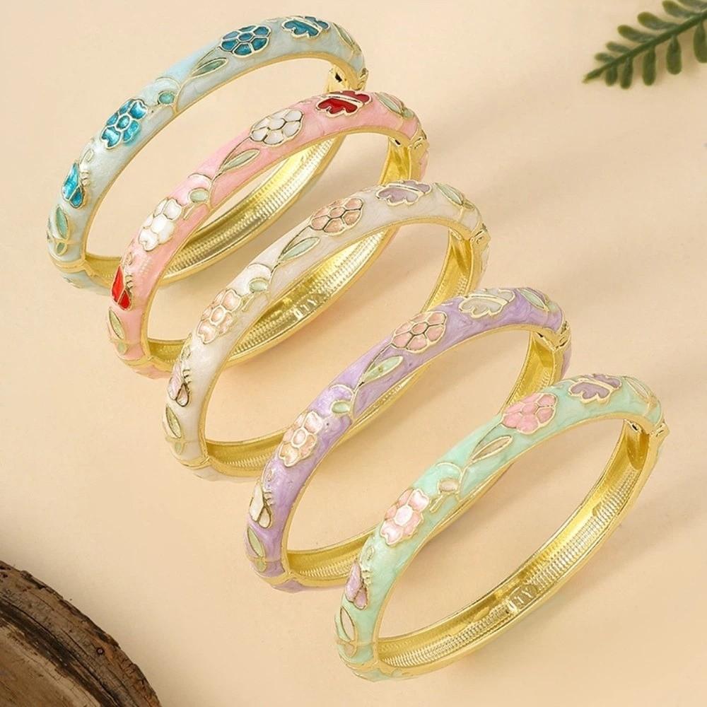 Traditionelles buntes Blumenarmband Florales Damen-Handarmband Geschenke für Frauen Mädchen