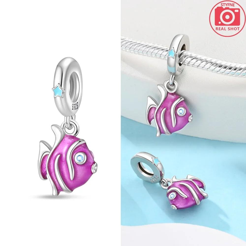 Charms New Copper Moon Bear Astronaut Colorful Luminous Series Beads Fit Pan Original Bracelets Diy Fine Jewelry