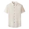 Camiseta de Verano para Hombre Estilo Hong Kong Cuello Suelto Camisa de Manga Corta para Hombre Camisa para Hombre