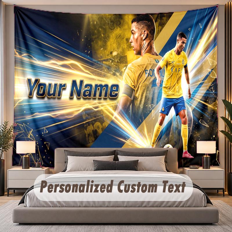 Gepersonaliseerd Naambord Tapijt Cristiano Ronaldo Gepersonaliseerd Polyester Wandkleed Voor Slaapkamer En Kamer