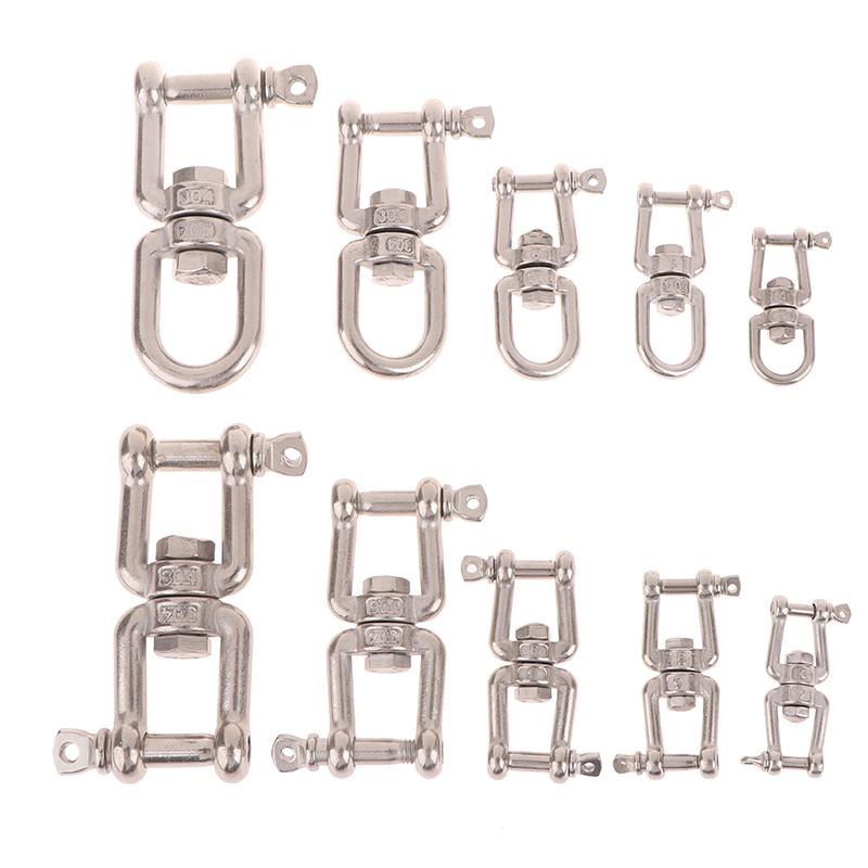 1Pc Swing Sand Bag Yoga Hammock 304 Stainless Steel Double Ended Swivel Hook Ring Connector For Hanging Chair