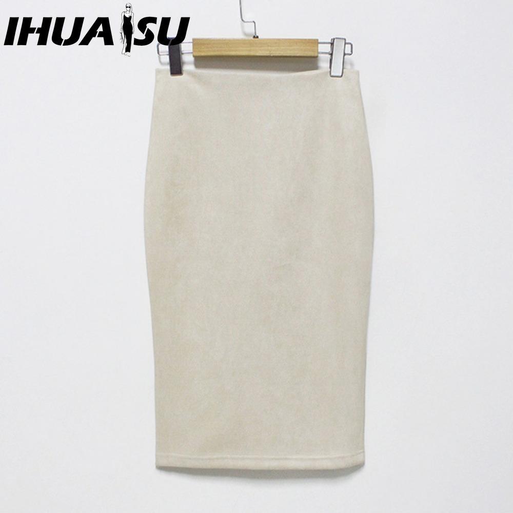 IHUASU Women's Fashion Casual Solid Color Print Summer Spring Skirt