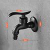 Black Brass Faucet Single Handle Washing Machine Mop Pool Faucet Wall Mounted Laundry Bathroom Water Tap 1Pc