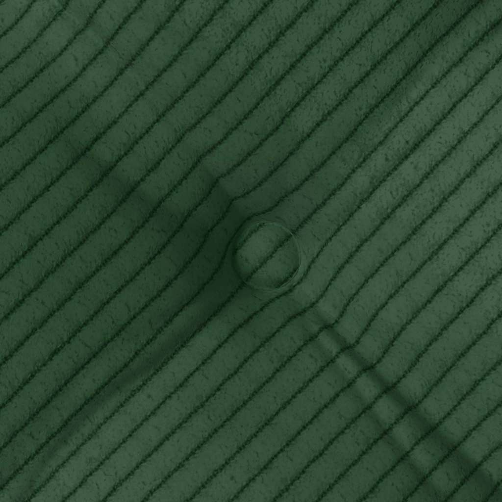 Seat Cushion Set 4 Pcs Dark Green 40 X 40 X 6 Cm Cord Fabric