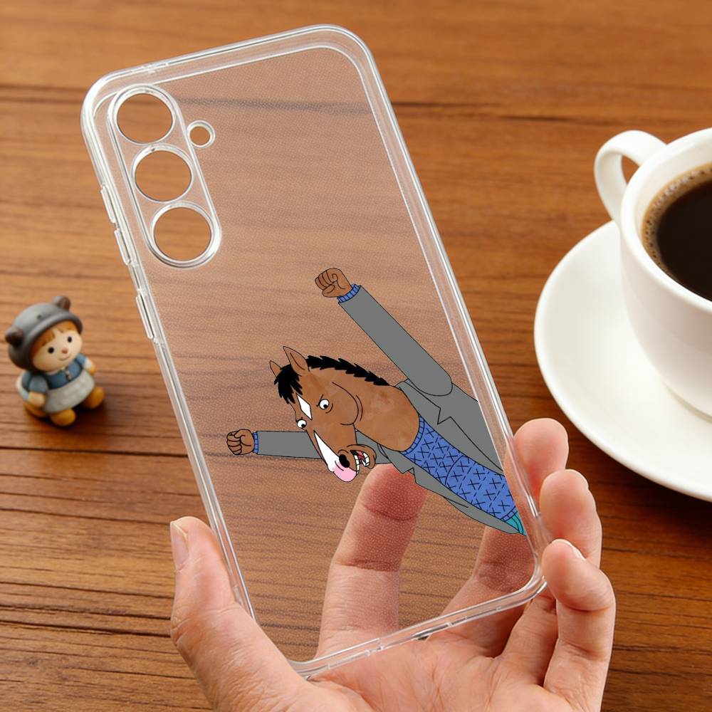 

B-BoJack-K H-Horseman-N Phone Case For Samsung S22,S24,S30,S10,S21,S25,S23,S10,PIus,Ultra,5G,FE,lite Transparent Shell Samsung S24ULTRA