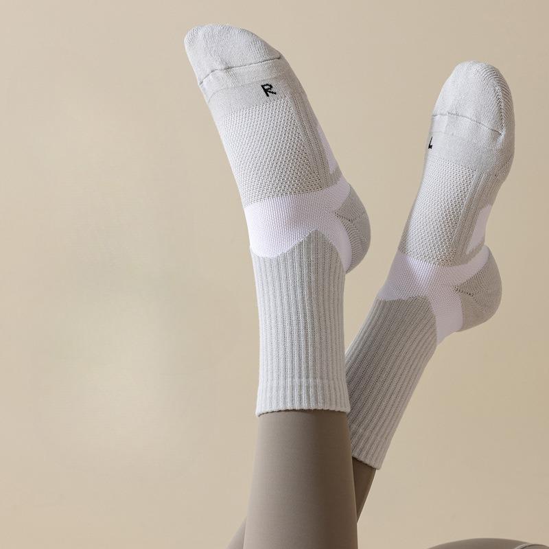 

Sports Socks, Women s Towel Soles, Mid-calf Socks for Spring and Summer, Tennis, Anti-slip, Running, Fitness, Basketball and Badminton Socks 1 pair рожевий