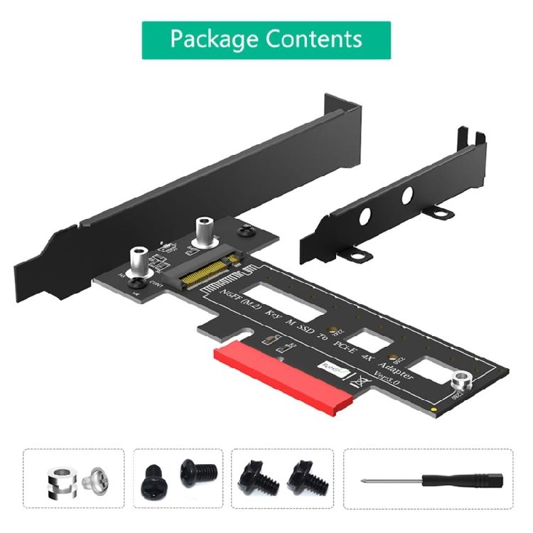 PCIE to NVME Adapter M.2 NVMe To PCIe 3.0 4X Expansion Card Risers with Bracket Card for 2242 2260 2280 M.2 NVME