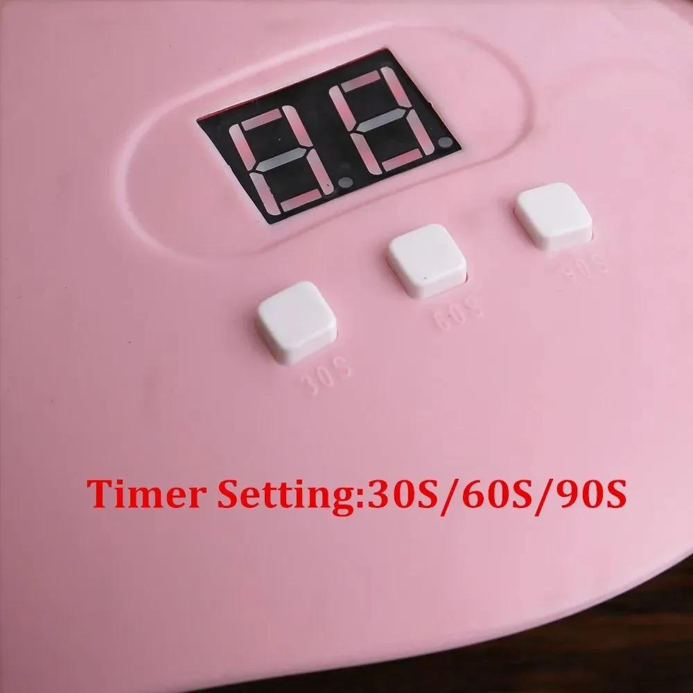 Uscator Nail Art 54W Lampa UV pentru uscare manichiura 18 LED